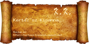 Kertész Kisanna névjegykártya